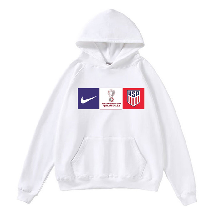 Men's White American World Cup Soccer Hoodie